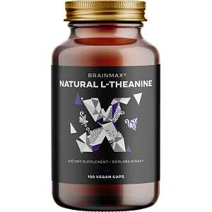 BrainMax Natural L-Theanine, 100 rostlinných kapslí