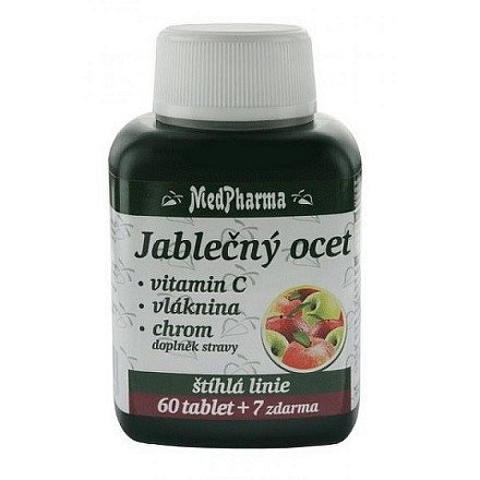 MedPharma Jablečný ocet+vlák.+vitamín C+chrom tablety 67
