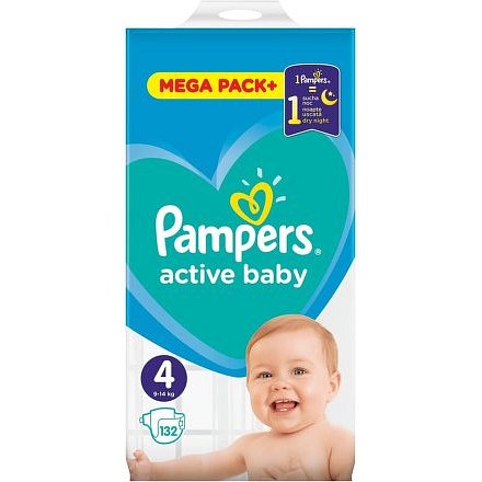 Pampers Active Baby Mega Pack S4 132ks