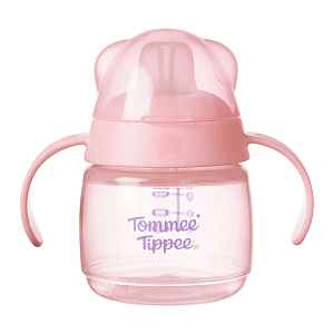 Tommee Tippee Netekoucí hrneček s hubičkou Transition 4m+ 150 ml růžový