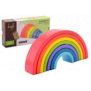 Jouéco dřevěná duha Rainbow 7ks 12m+