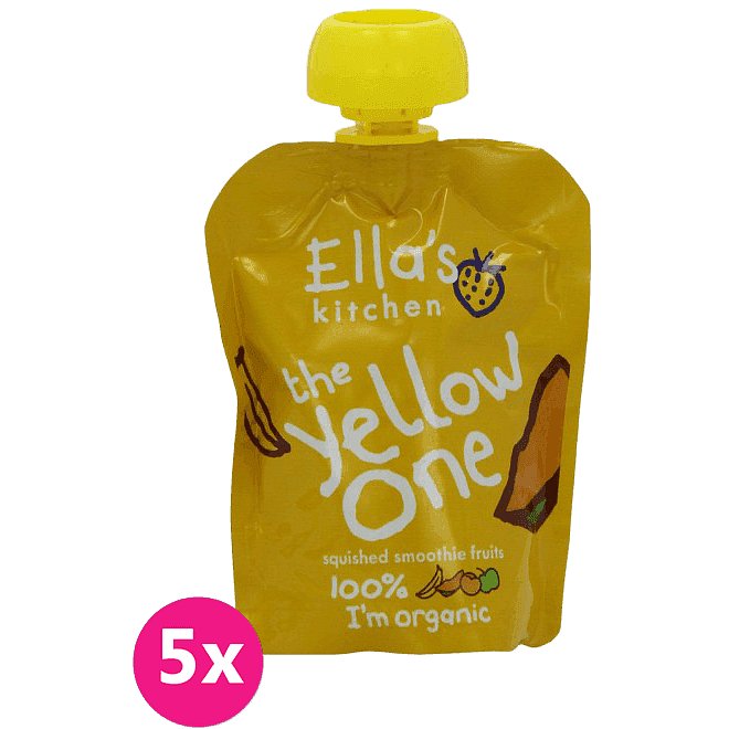 5x ELLA´S Kitchen Ovocné pyré - Banán (The Yellow One) 90g