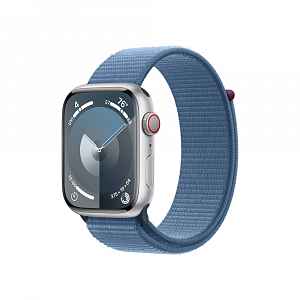 Apple Watch S9 Cellular 45 mm sport loop smart hodinky Silver/Winter Blue