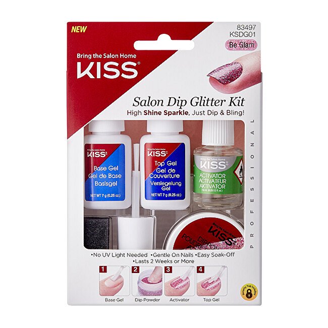 Sada na třpytivou manikúru Salon Dip (Glitter Kit)