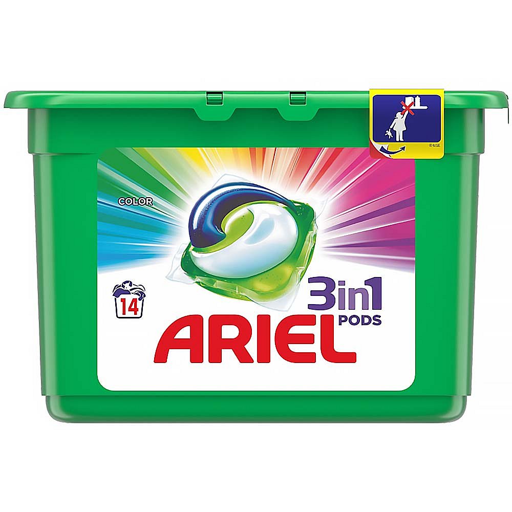 ARIEL Color kapsle na praní prádla 3v1 14 praní