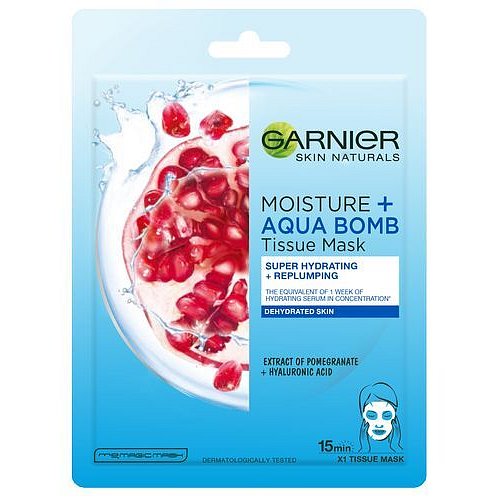 Garnier Super hydratační vyplňující maska Moisture&Aqua Bomb (Skin Tissue Superhydrating Mask)  32 g