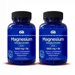 GS Magnesium bisglycinate pure 1000mg+B6 tbl.100 - balení 2 ks