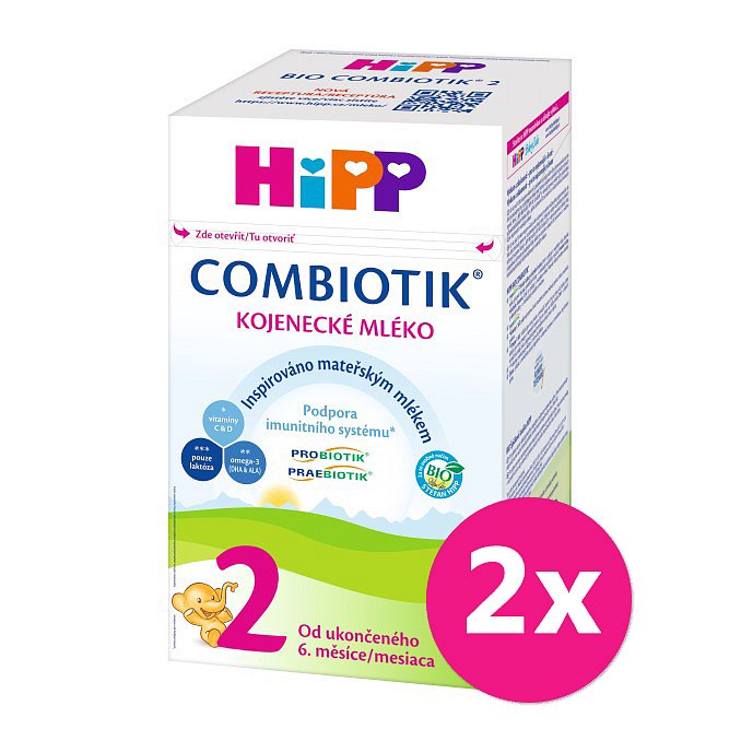 2x HiPP 2 BIO Combiotik - pokračovací mléčná kojenecká výživa, 700 g