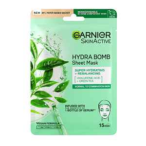 Garnier  čisticí pleťová maska se zeleným čajem Moisture + Freshness (Tissue Super Hydrating & Purifying  mask) 1 ks