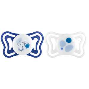 CHICCO Dudlíky Physioforma Light silikonové ortodontické modré 16-36m, 2 ks