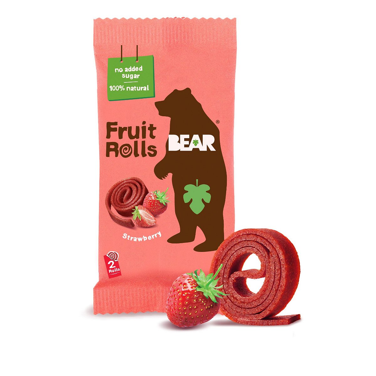 BEAR Fruit Rolls jahoda ovocné rolované plátky 20 g