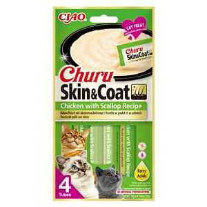 Churu Cat Skin&coat Chicken With Scallop Recipe 4x14g