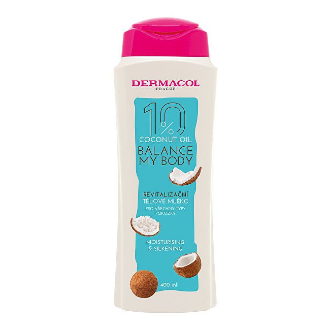 Dermacol Revitalizační tělové mléko Balance My Body Coconut Oil (Moisturising & Silkening Body Milk)  400 ml