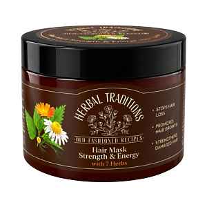 Posilující maska na vlasy se 7 bylinkami na podporu růstu vlasů - 300 ml - Herbal Traditions