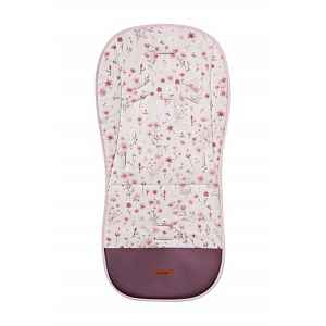 SENSILLO Oboustranná vložka do kočárku, velvet, bavlna, Květinky, růžové