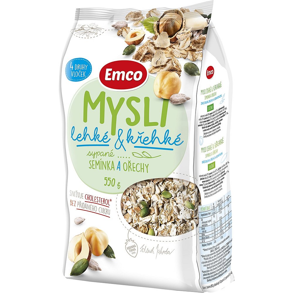 EMCO Mysli sypané lehké a křehké Semínka a ořechy 550 g