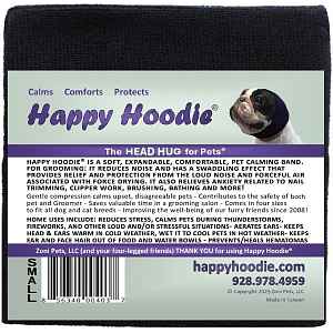 Happy Hoodie - uklidňující čelenka pro psy a kočky Barva: Černá, Velikost: S