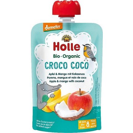 Croco Coco-Pouchy Apple, Mango with Coconut – Bio ovocné pyré jablko mango, kokos