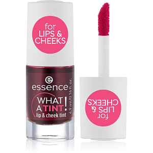essence WHAT A TINT! tekutá tvářenka a lesk na rty odstín 01 Kiss From A Rose 4.9 ml