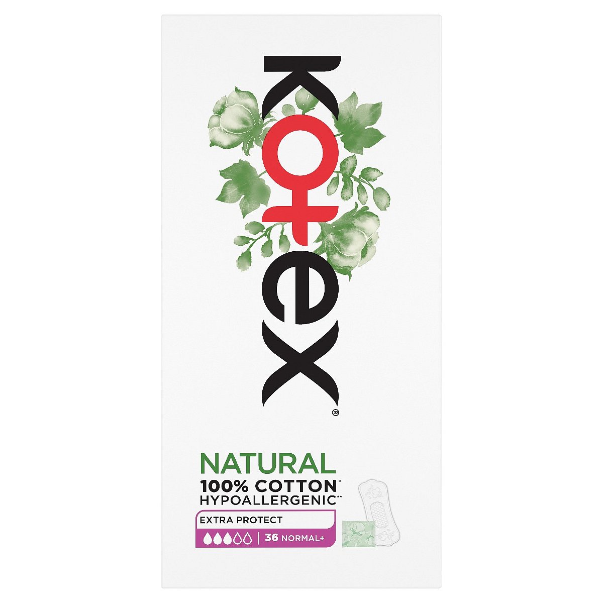 Kotex Liners NATURAL Normal+ slipové vložky 36 ks