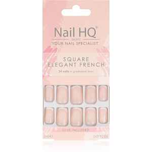Nail HQ Square umělé nehty Elegant French 24 ks