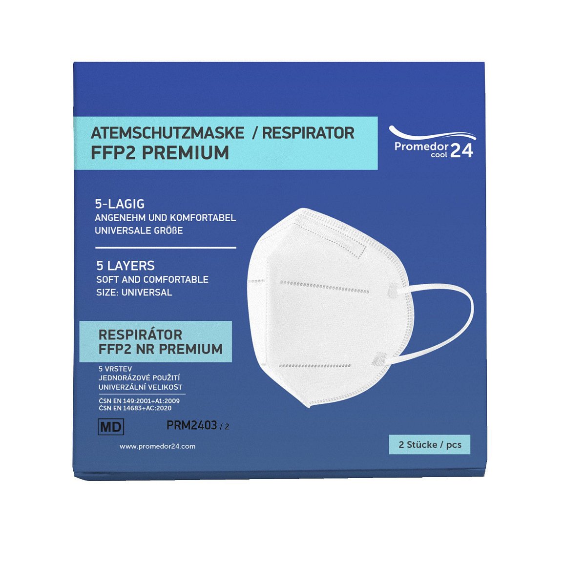 Respirátor FFP2 PREMIUM 2 ks