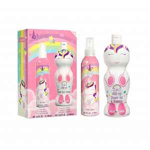 Air-Val Eau my Unicorn Dárkový set tělový sprej a sprchový gel 2v1 2 ks