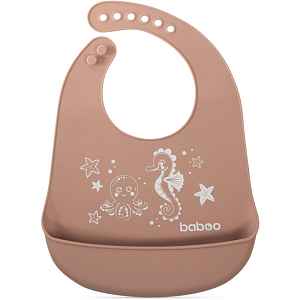 Baboo Silicone Bib bryndák Au Naturale, 4m+ 1 ks