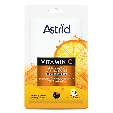 Astrid Energizující a rozjasňující textilní maska Vitamin C  1 ks