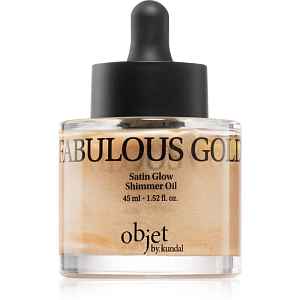 KUNDAL Objet Satin Glow Shimmer Oil třpytivý olej s hydratačním účinkem odstín Fabulous Gold 45 ml