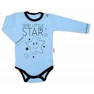 Baby Nellys Body dlouhý rukáv, modré, Baby Little Star vel.  68