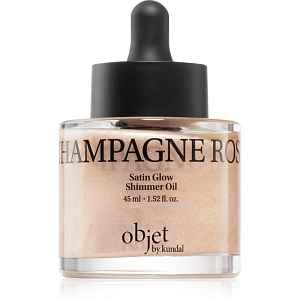 KUNDAL Objet Satin Glow Shimmer Oil třpytivý olej s hydratačním účinkem odstín Champagne Rose 45 ml
