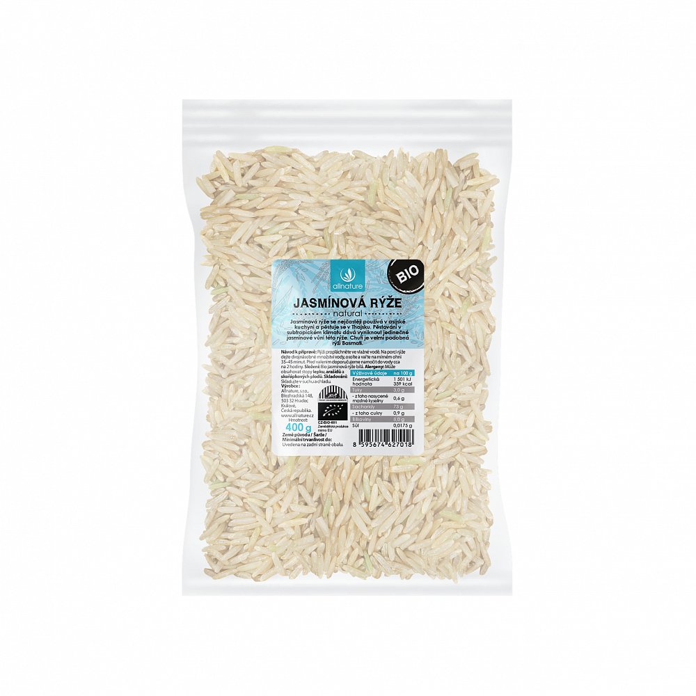 Allnature Jasmínová rýže natural Bio 400 g