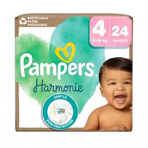 Pampers Harmonie vel. 4 9–⁠⁠⁠⁠⁠⁠14 kg dětské pleny 24 ks