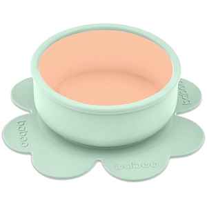 Baboo Silicone Bowl silikonová miska s přísavkou Peachy Keen, 6m+ 1 ks