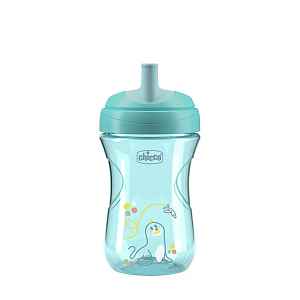 CHICCO Hrneček Advanced se slámkovým náústkem teal, 12m+