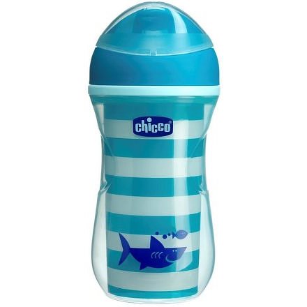Hrneček Chicco Active termo s tvrdým pítkem 266 ml, 12m + - modrý