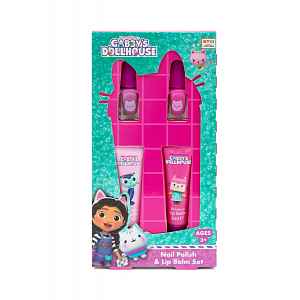 Kokomo Gabby´s Dollhouse set balzámů na rty a laků na nehty 4 ks