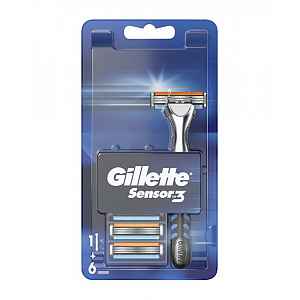 Holicí strojek Gillette Sensor3 + 6 hlavic