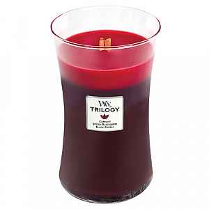 Woodwick Trilogy Sun Ripened Berries vonná svíčka s dřevěným knotem 609,5 g