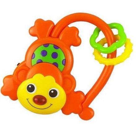 Dětské chrastítko se zvukem Baby Mix Opička oranžová