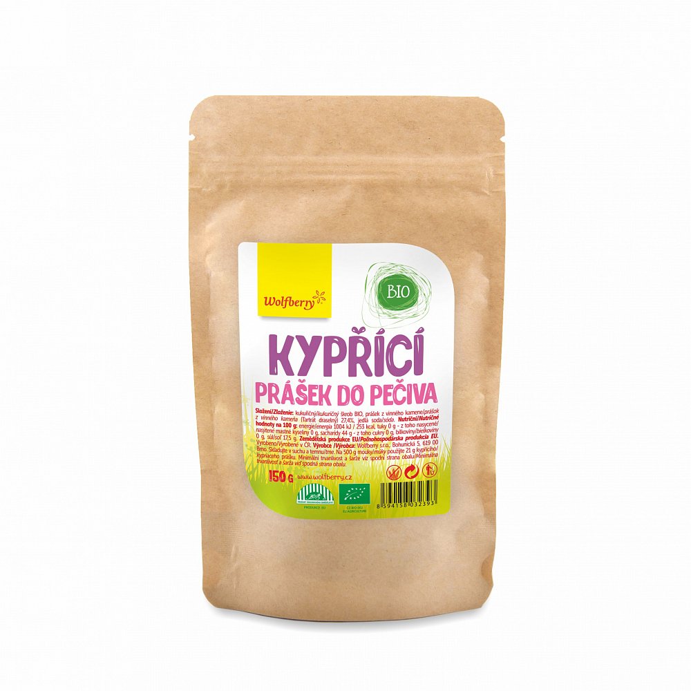 WOLFBERRY Kypřící prášek do pečiva BIO 150 g