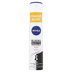 Nivea Black & White Clear antiperspirant ve spreji 200 ml