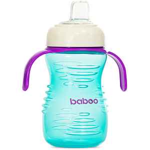 Baboo Cup with Silicone Spout hrnek s brčkem Mint, 6m+ 260 ml
