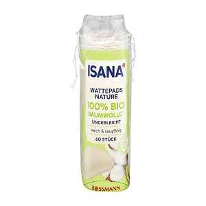 ISANA Vatové tampony 100% BIO bavlna  60 ks