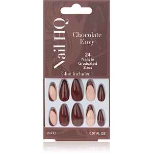 Nail HQ Almond umělé nehty Chocolate Envy 24 ks