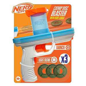 NERF CAT Catnip blaster hračka pro kočky s catnip disky 3 kusy