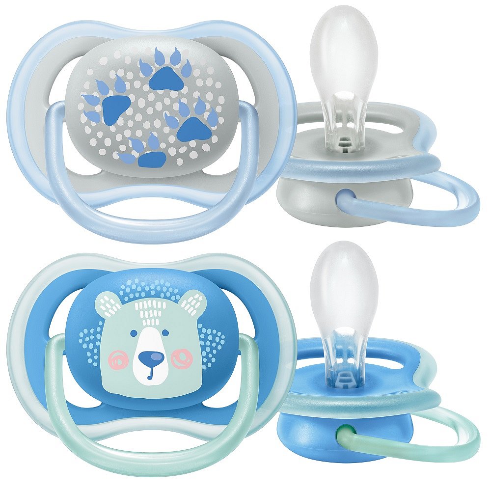 Philips AVENT Šidítko Ultra air Pastel 6-18m chlapec, 2 ks