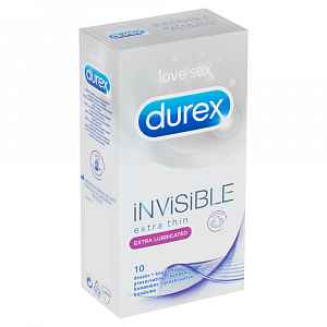 Durex Invisible Extra Lubricated  10 ks