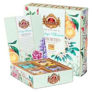 BASILUR Vintage Blossoms Assorted II. přebal černé a zelené čaje 40 gastro sáčků